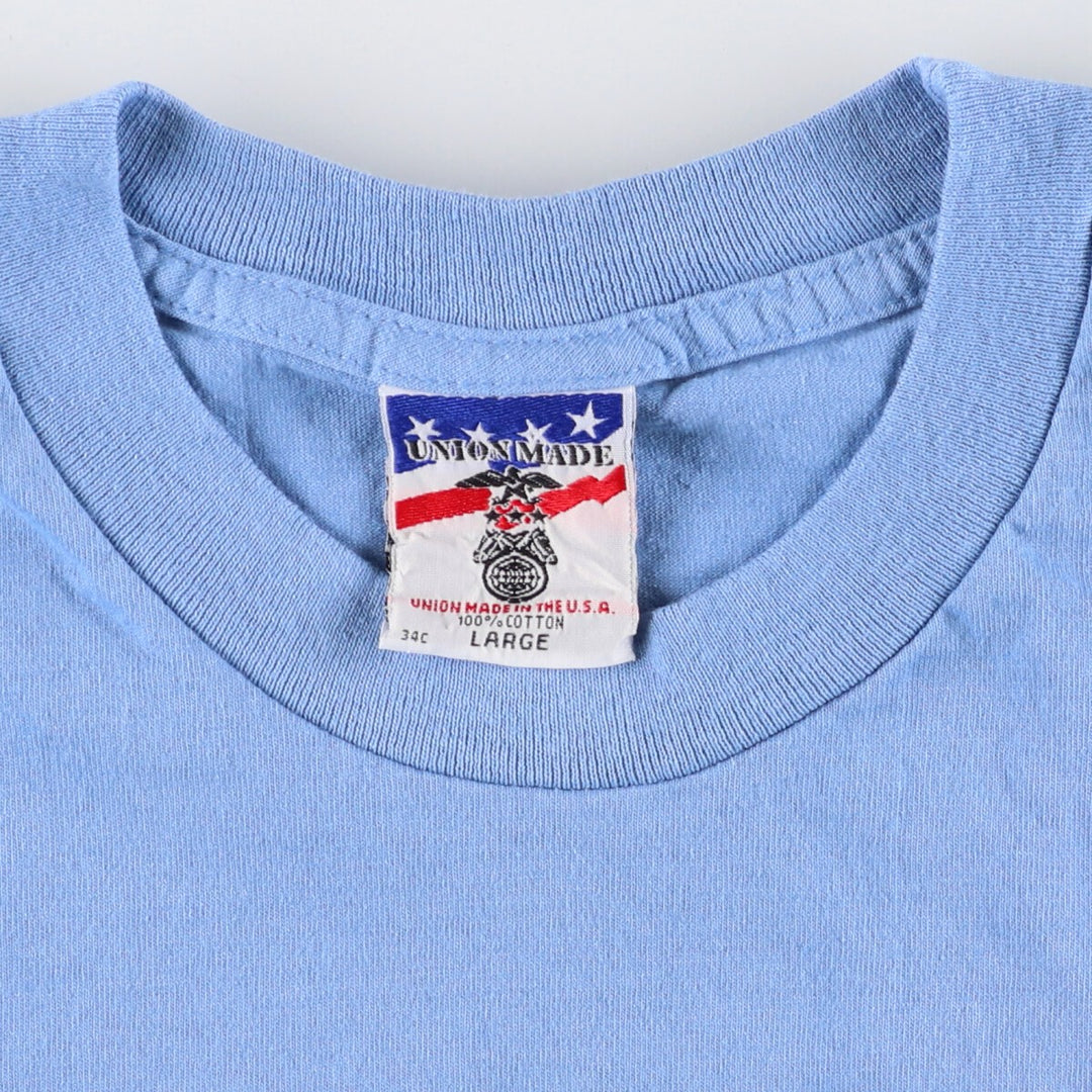 90'S UNION MADE Printed T-shirt Made in USA Men's L Vintage /eaa445977