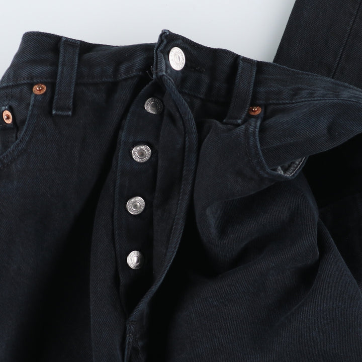 90'S Levi's 501 Euro model piece dyed black denim straight denim pants made in England men's w33 /eaa446012