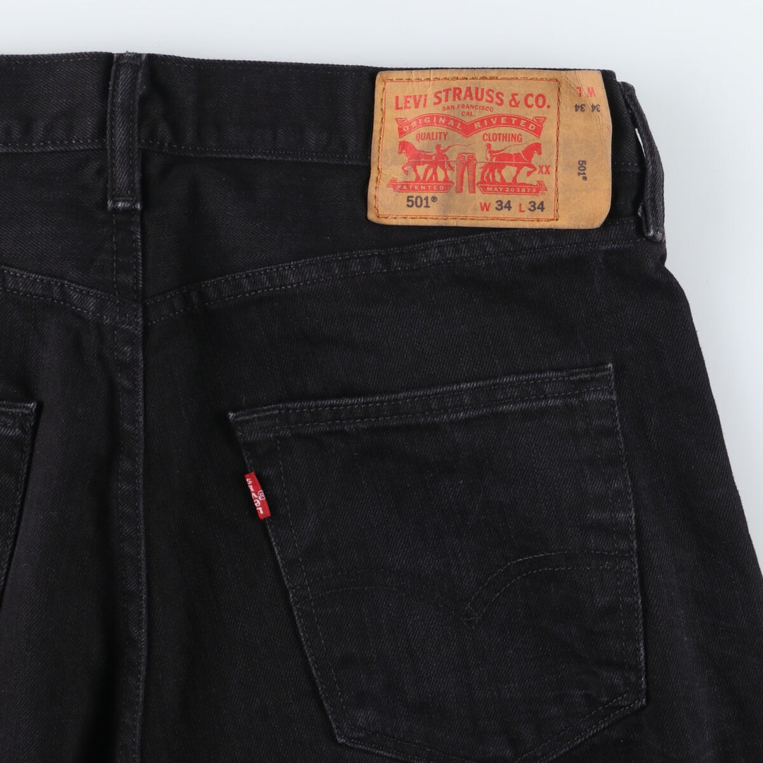 Levi's 501 Black Denim Straight Denim Pants Men's W36 / eaa446016