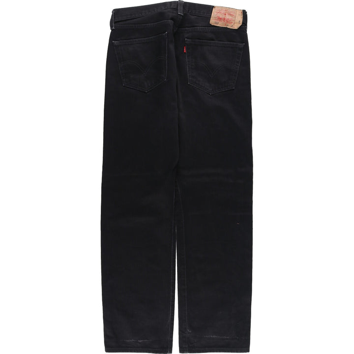 Levi's Levi's 501 STRAIGHT LEG BUTTON-FLY Black Denim Straight Denim Pants Men's w35 / eaa446017