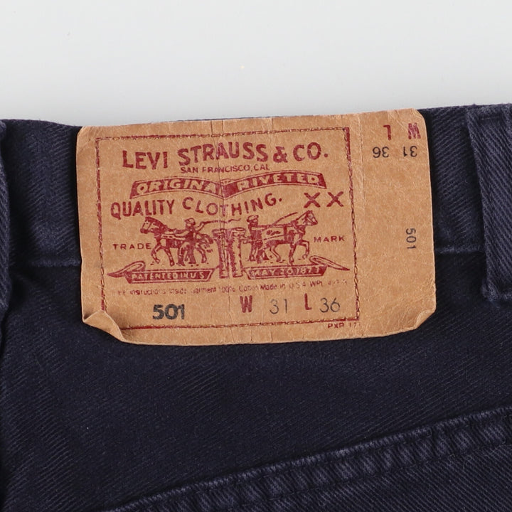 Levi's 501 Black Denim Straight Denim Pants Made in USA Men's w29 /eaa446067