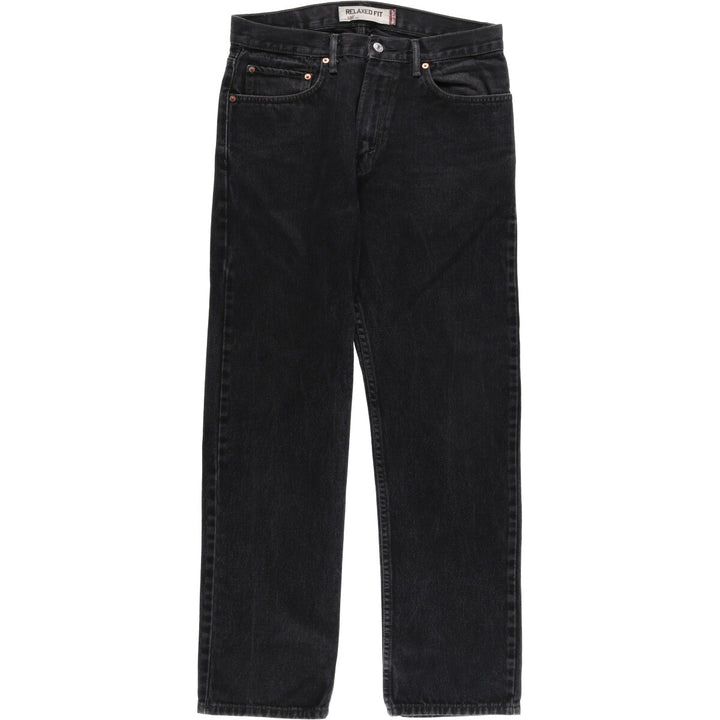 Levi's 505 REGULAR FIT black denim tapered denim pants men's w34 / eaa446120