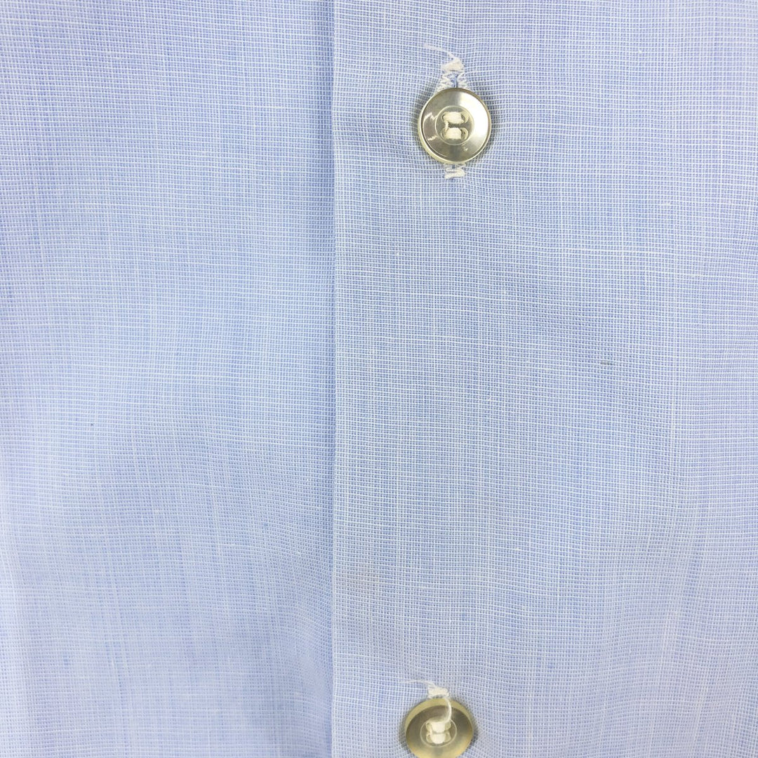 1970'S US military genuine open collar short sleeve military shirt made in USA size 16 men's L vintage /eaa446262
