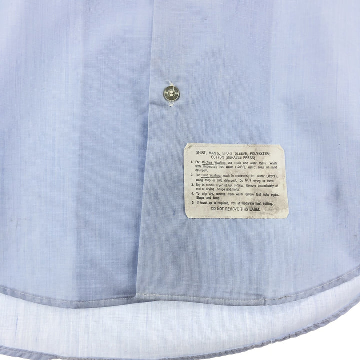 1970'S US military genuine open collar short sleeve military shirt made in USA size 16 men's L vintage /eaa446262