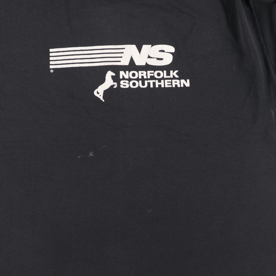 90'S Hanes NORFOLK SOUTHERN Norfolk Southern Railroad Advertising T-Shirt Made in USA Men's XL Vintage /eaa446314