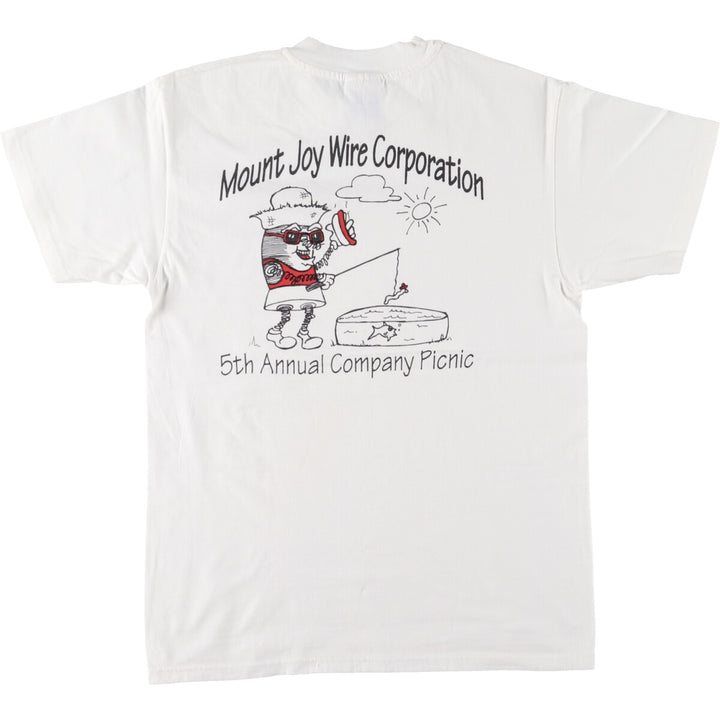 90'S Hanes Mount Joywire Corporation Back Print Advertising T-Shirt Men's M Vintage /eaa446332