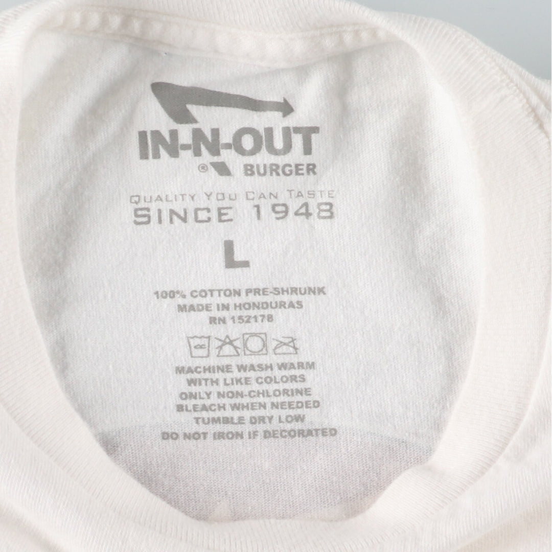 IN-N-OUT BURGER Back Print Advertising T-Shirt Men's L /eaa446349