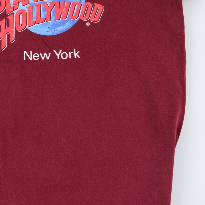 90'S PLANET HOLLYWOOD NEWYORK Advertising T-shirt Made in USA Men's M Vintage /eaa446350