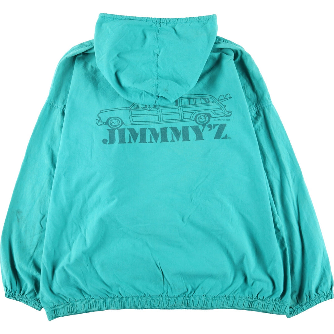 90'S Jimmy'z Back Print Cotton Hoodie Men's XL Vintage /eaa446416