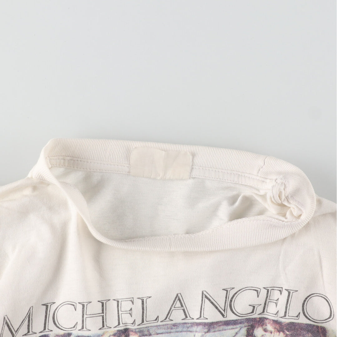 ~90'S MICHELANGELO The Creation of Adam Art T-shirt Men's M Vintage /eaa446460
