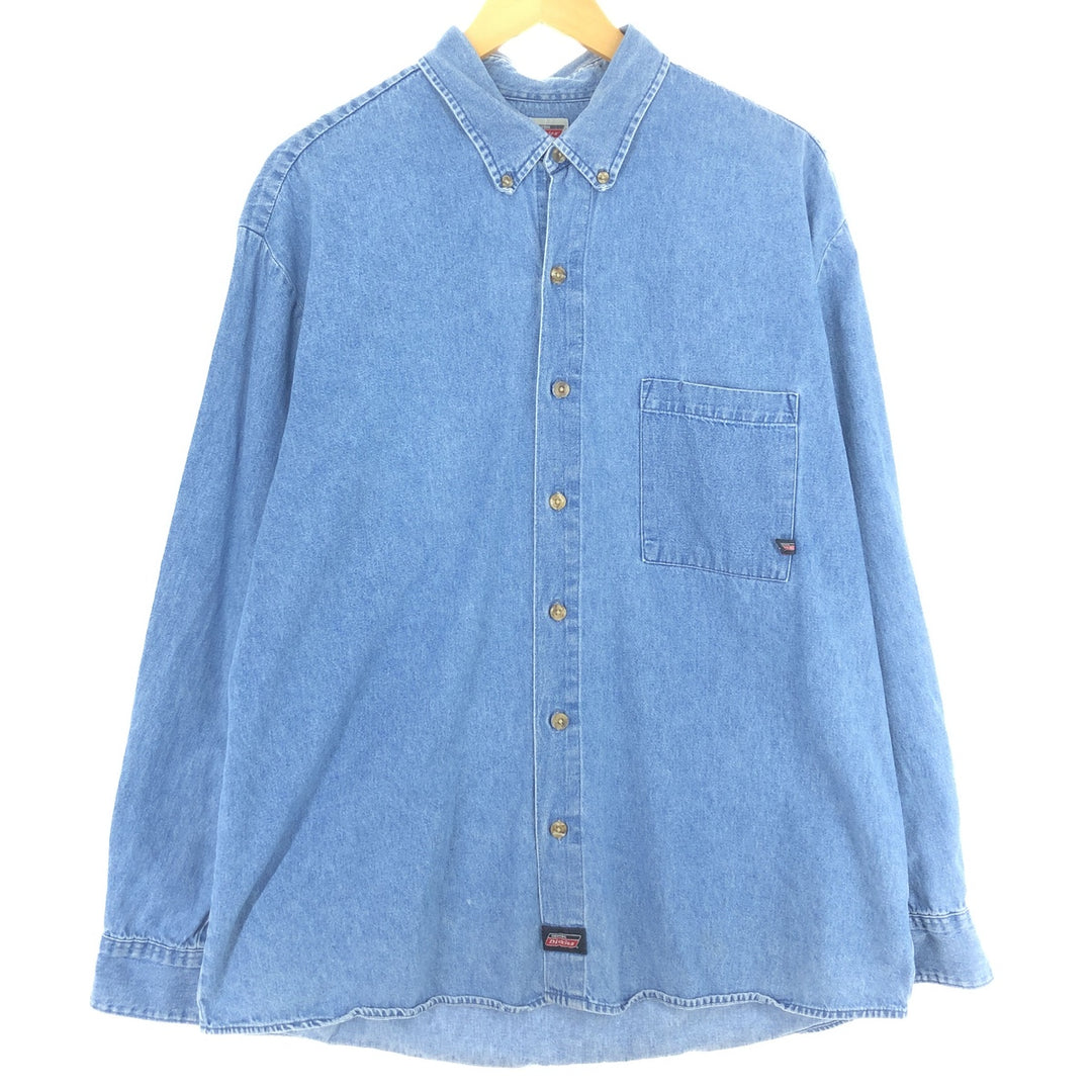 Dickies Long Sleeve Button Down Denim Shirt Men's XL /eaa446501