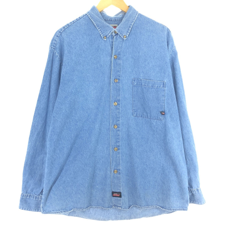 Dickies Long Sleeve Button Down Denim Shirt Men's XL /eaa446501