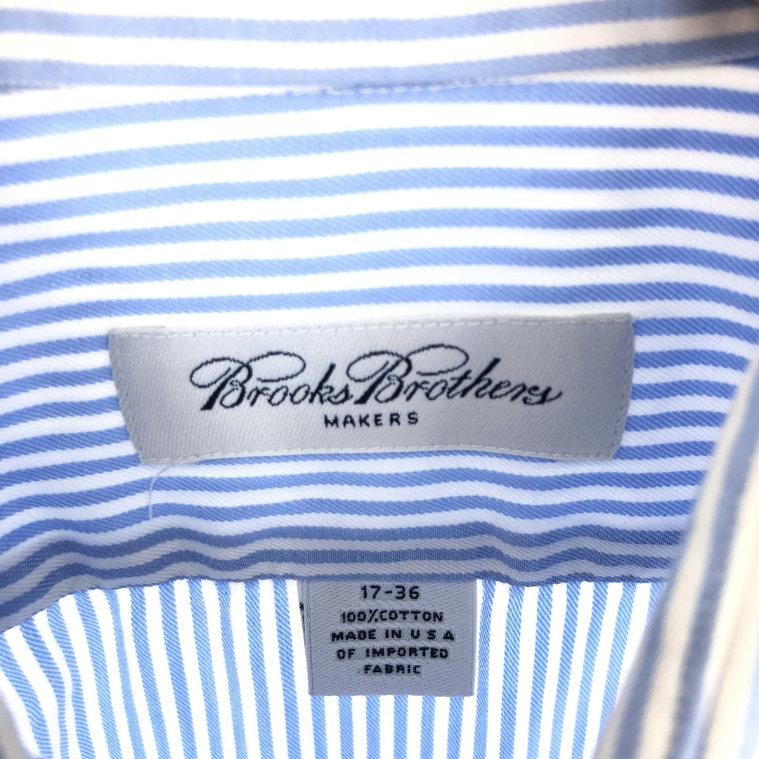 Brooks Brothers MAKERS Long Sleeve Cotton Striped Shirt Made in USA Men's L /eaa446511
