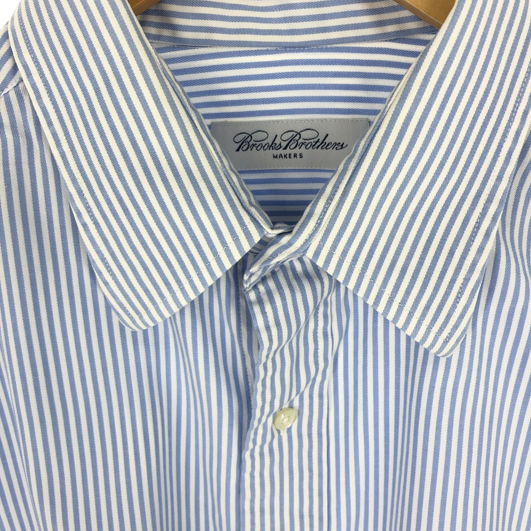 Brooks Brothers MAKERS Long Sleeve Cotton Striped Shirt Made in USA Men's L /eaa446511