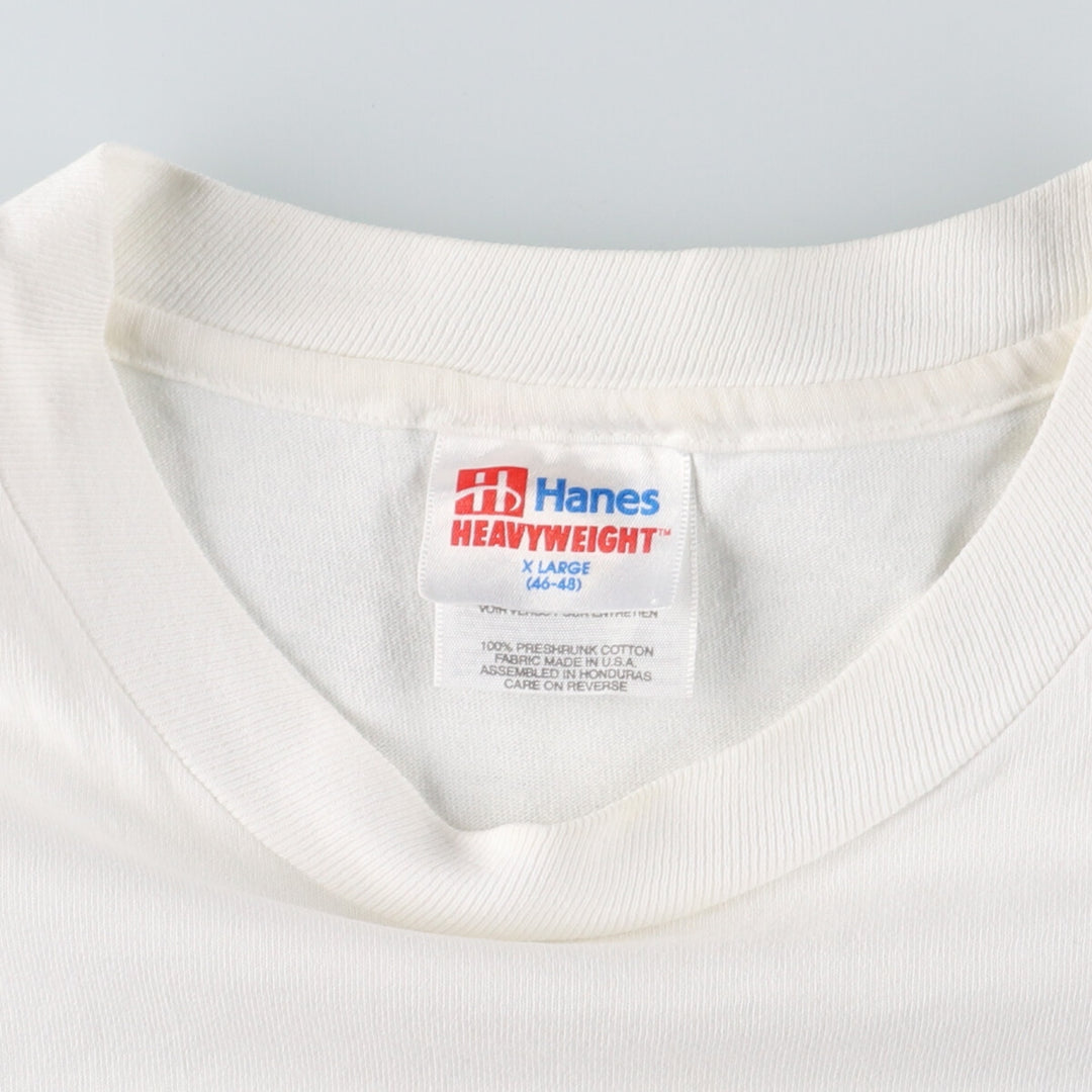 00'S Hanes HEAVYWEIGHT Printed T-shirt Men's XL Vintage /eaa446667