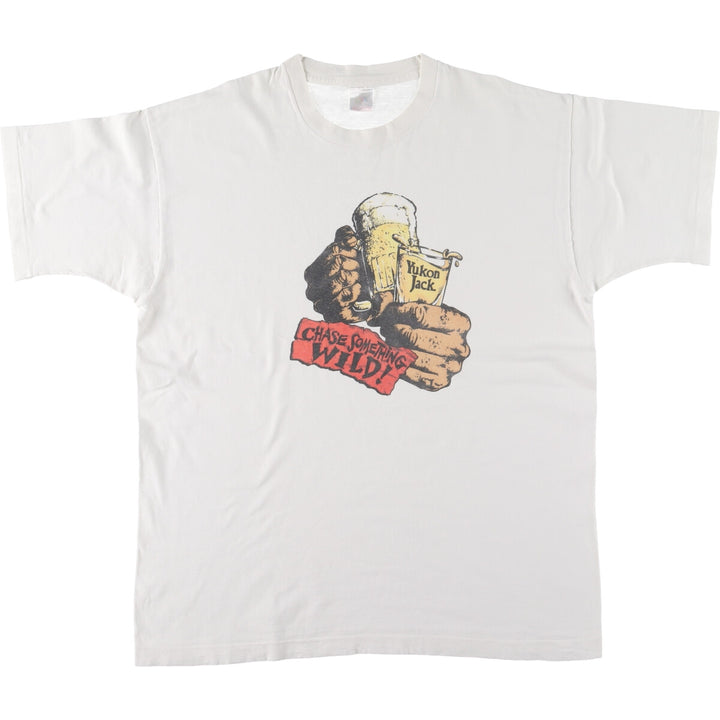 90'S Fruit of the Loom YUKON JACK Advertising T-shirt Men's XL Vintage /eaa446680
