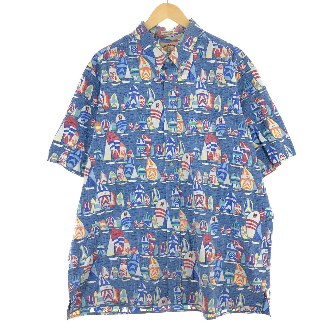 Reyn Spooner All-over Print Button-Down Hawaiian Aloha Shirt Made in Hawaii Men's XXL /eaa446751