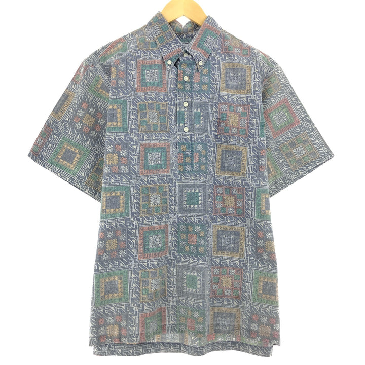 90'S Reyn Spooner Swimsuit Tag Bikini Tag All-Over Print Pullover Button-Down Aloha Shirt Men's M Vintage /eaa446759