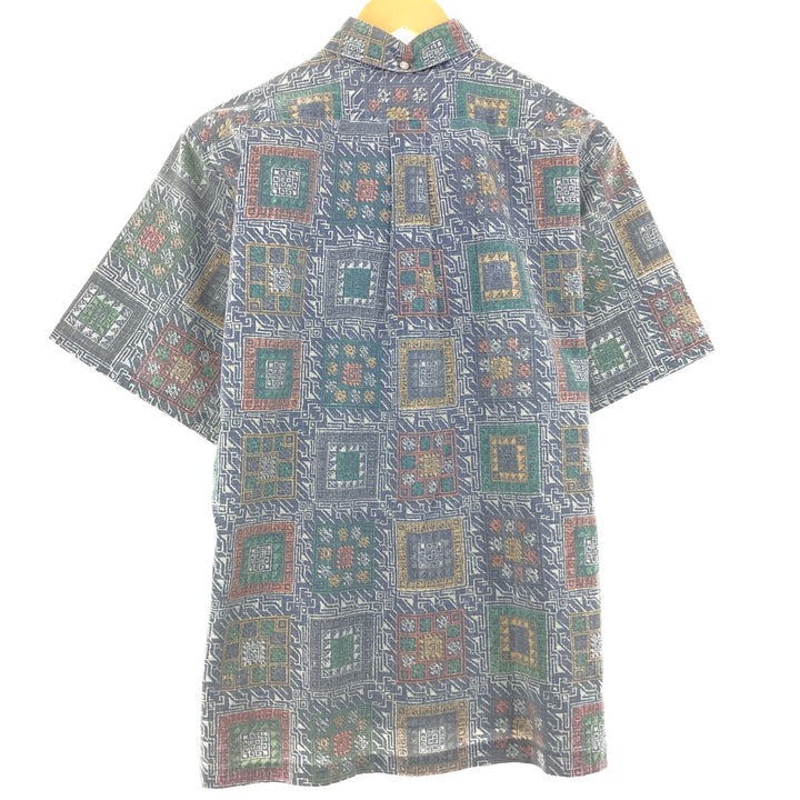 90'S Reyn Spooner Swimsuit Tag Bikini Tag All-Over Print Pullover Button-Down Aloha Shirt Men's M Vintage /eaa446759