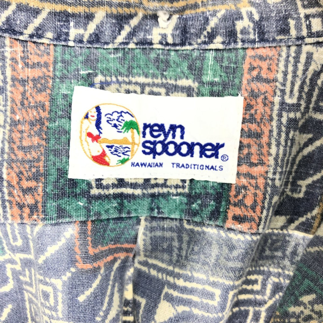 90'S Reyn Spooner Swimsuit Tag Bikini Tag All-Over Print Pullover Button-Down Aloha Shirt Men's M Vintage /eaa446759