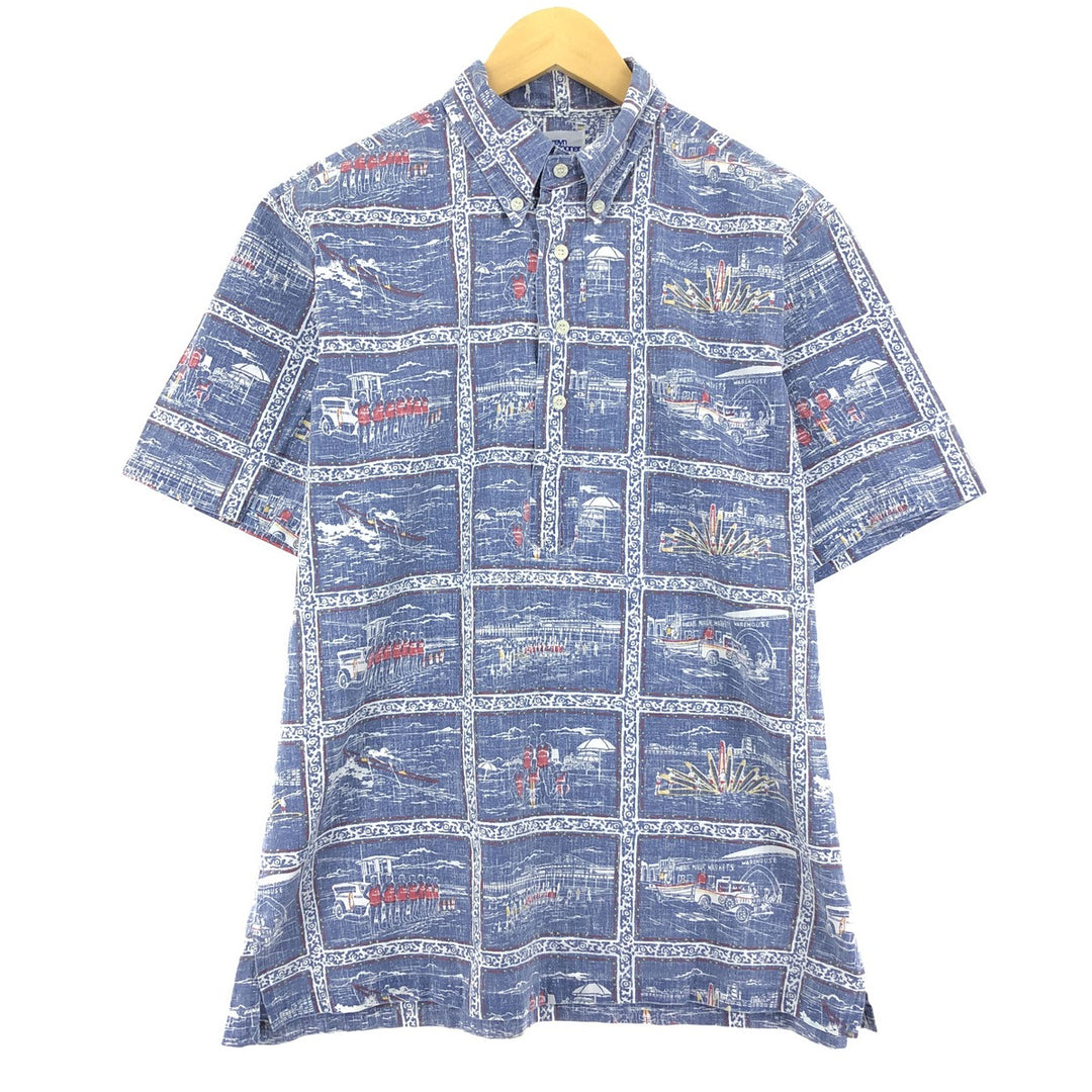 90'S Reyn Spooner Swimsuit Tag Bikini Tag All-Over Print Pullover Button-Down Aloha Shirt Men's M Vintage /eaa446760