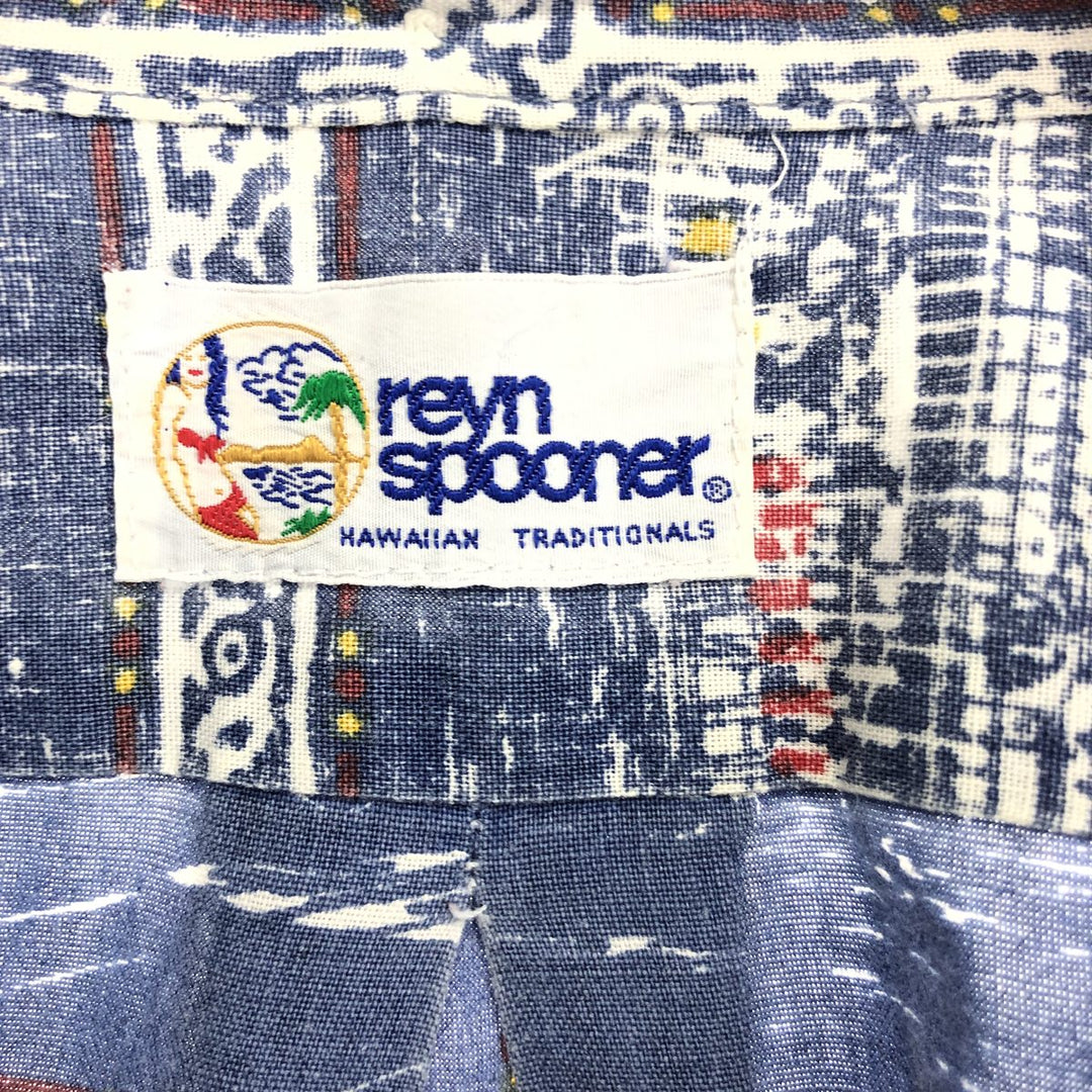 90'S Reyn Spooner Swimsuit Tag Bikini Tag All-Over Print Pullover Button-Down Aloha Shirt Men's M Vintage /eaa446760