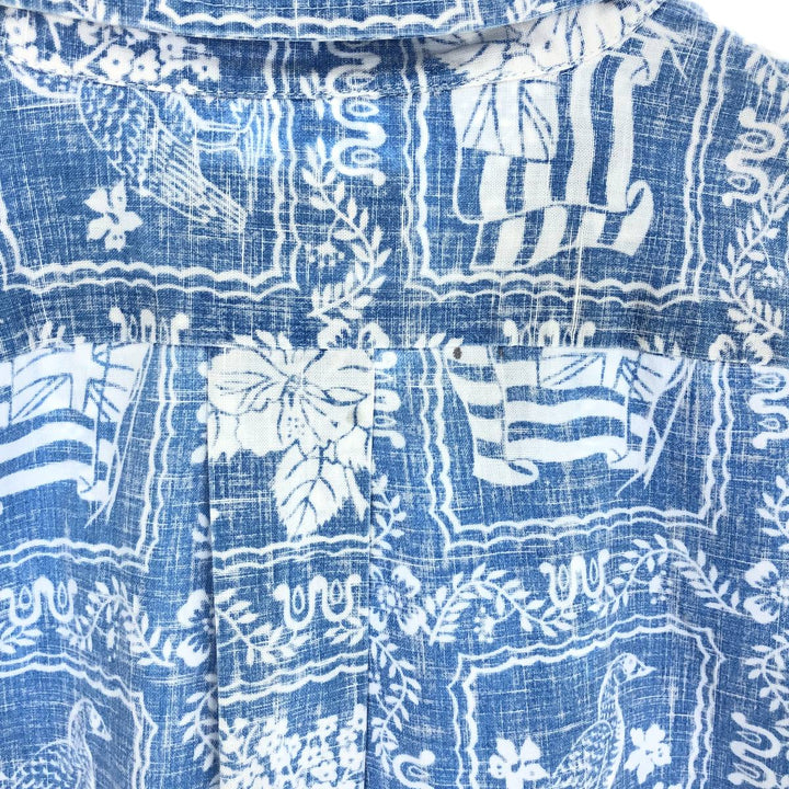 80'S Reyn Spooner nude tag all-over print Lahaina Sailor button-down Hawaiian aloha shirt men's XL vintage /eaa446765