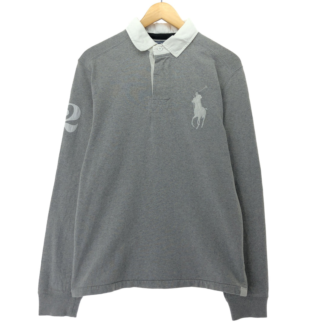 Ralph Lauren POLO by Ralph Lauren CUSTOM FIT Big Pony Long Sleeve Rugby Shirt Men's M /eaa446806