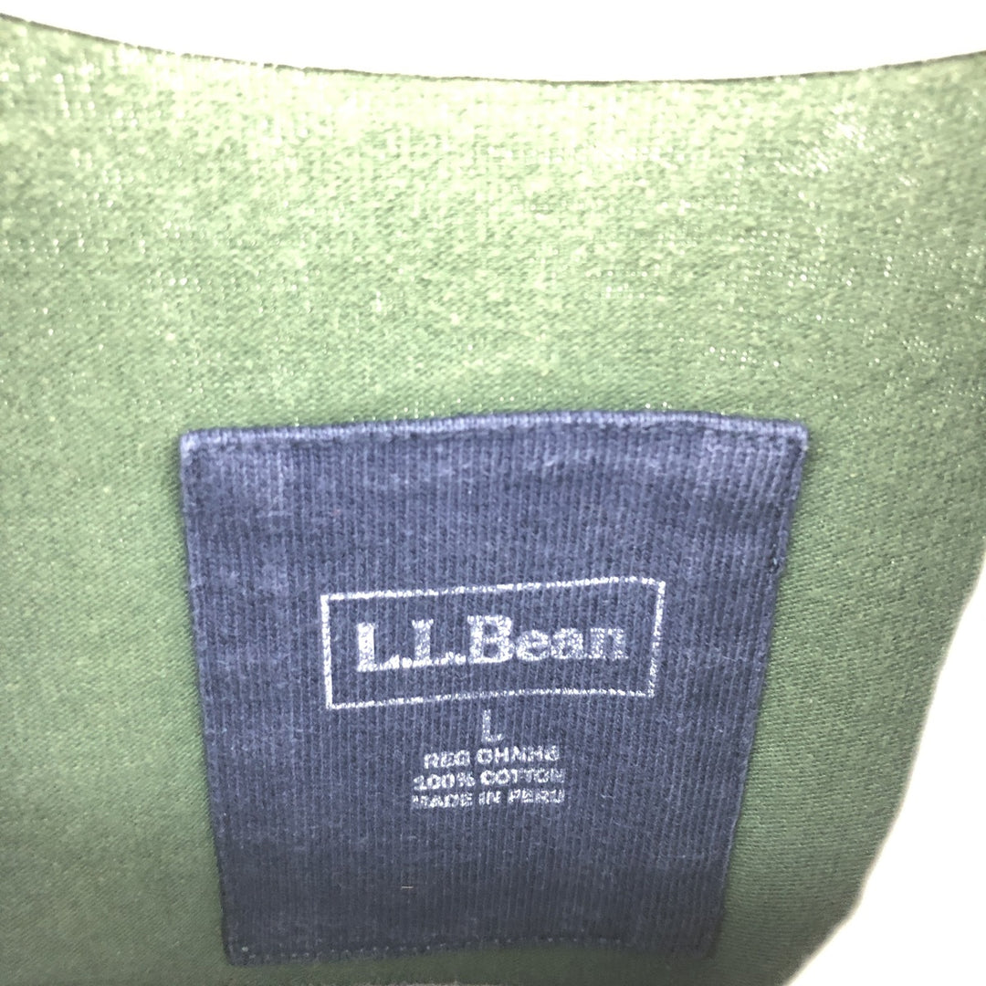 LLBean Border Pattern Long Sleeve Rugby Shirt Men's L /eaa446810