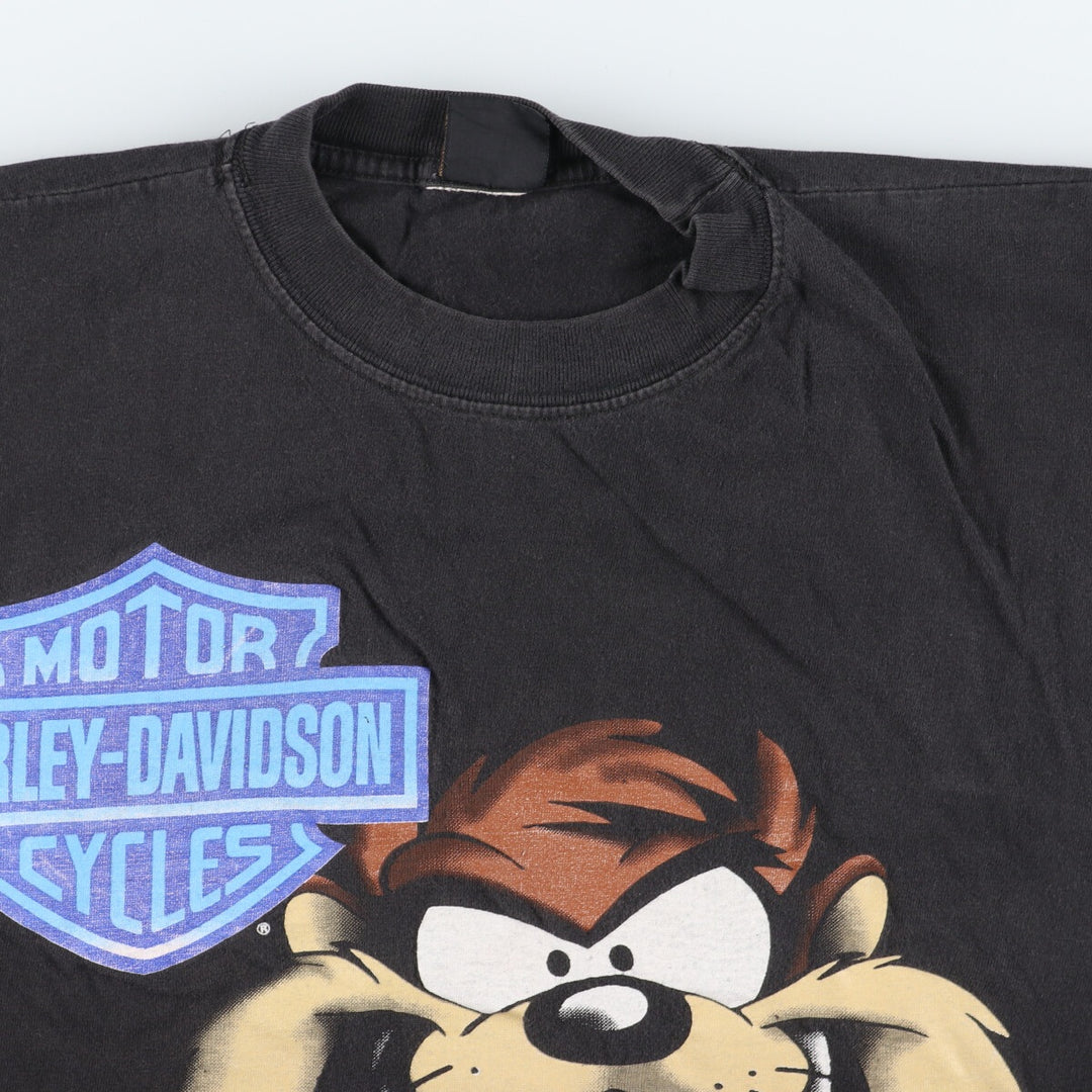 90'S Harley Davidson Tasmanian Devil Motorcycle Bike T-shirt Men's XL /eaa446827