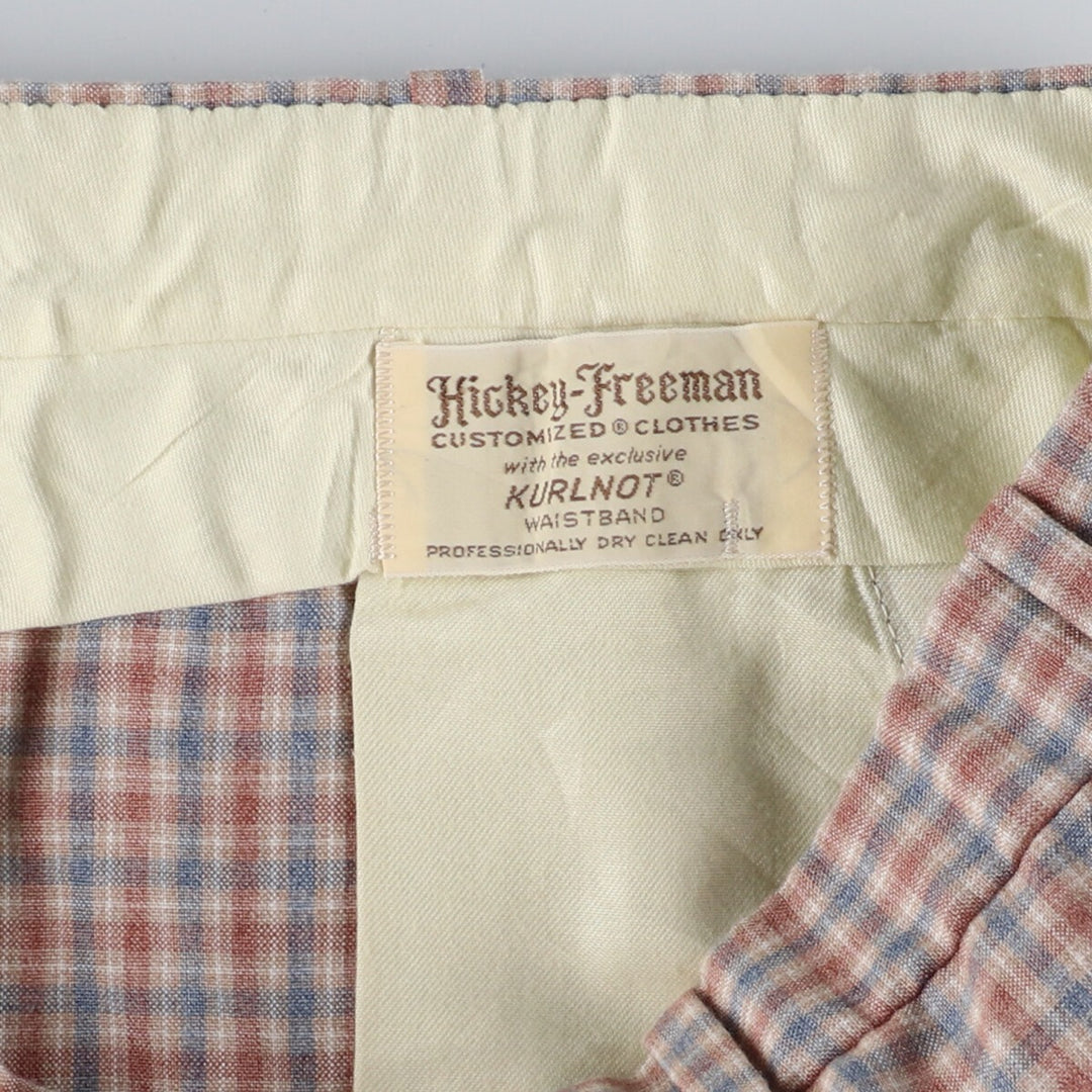 70'S Hickey-Freeman Check Pattern Slacks Pants Men's W35 Vintage /eaa447077