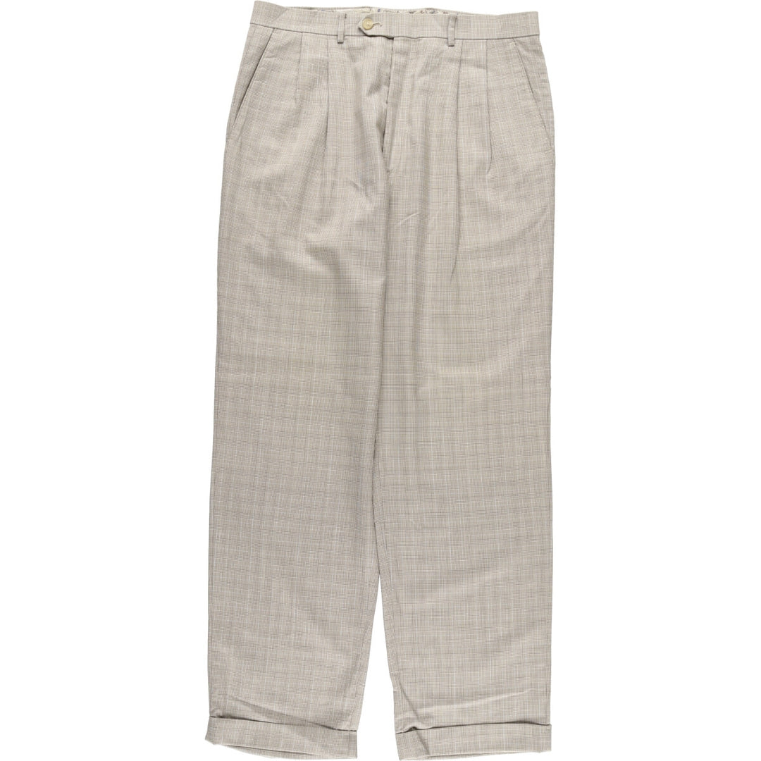 Ralph Lauren LAUREN Check Pattern Two-pleat Wool Pants Slacks Men's W35 equivalent / eaa447087