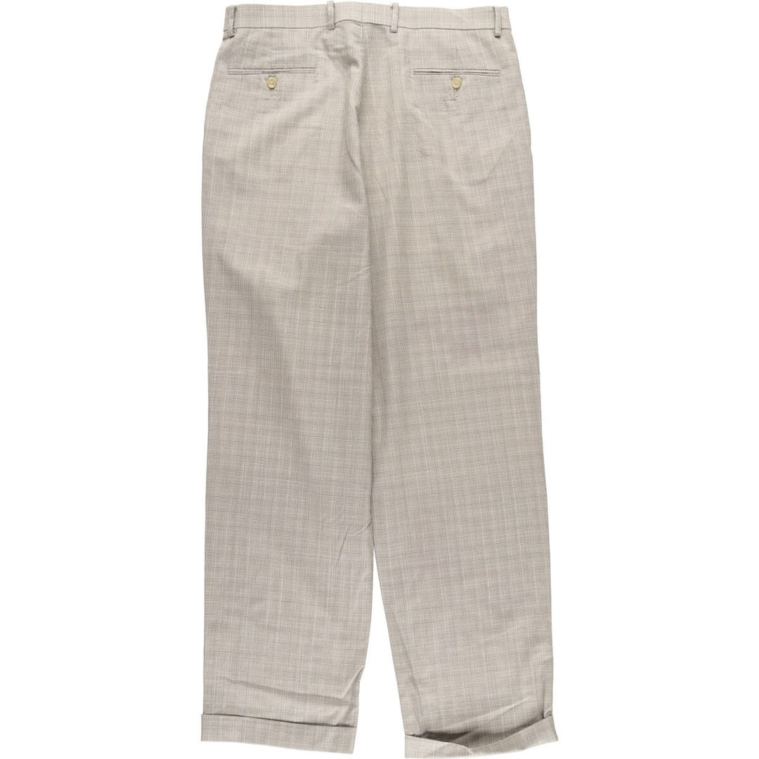 Ralph Lauren LAUREN Check Pattern Two-pleat Wool Pants Slacks Men's W35 equivalent / eaa447087