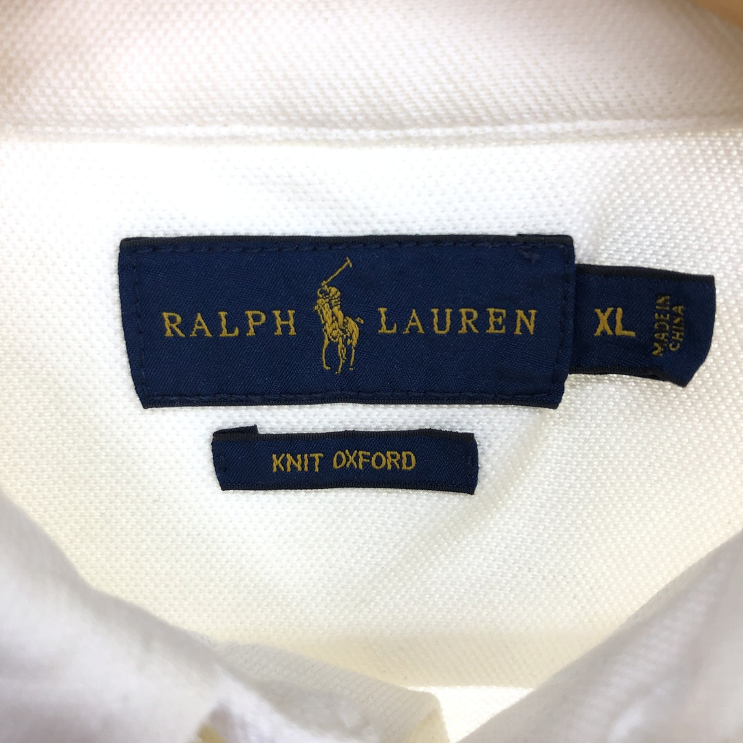 Ralph Lauren KNIT OXFORD long sleeve button down shirt, men's XL /eaa447180