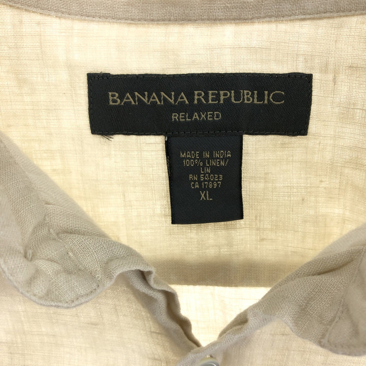 Banana Republic RELAXED Long Sleeve Linen Shirt Men's XL /eaa447185