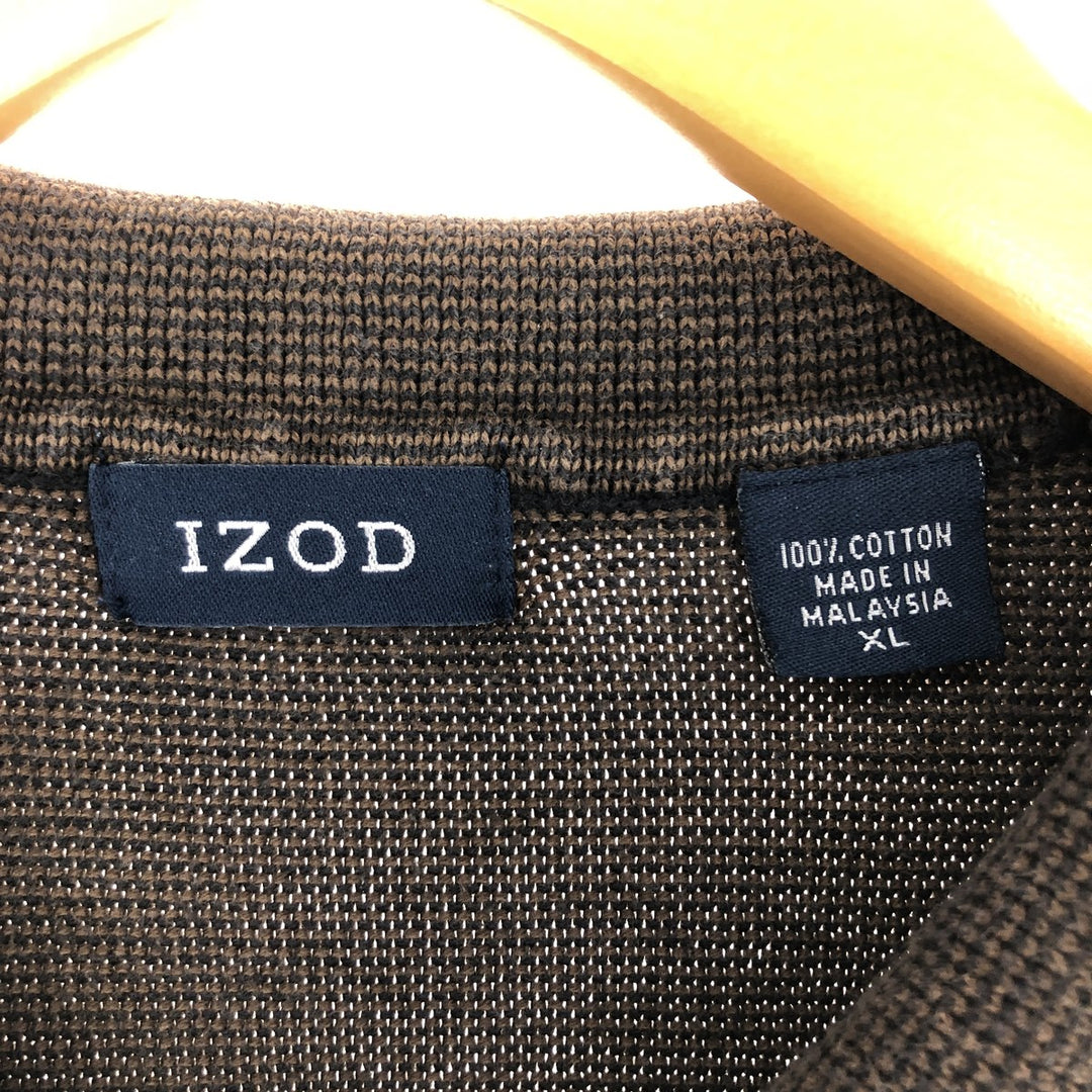 IZOD Collared Half Button Sweatshirt Trainer Men's XL /eaa447217