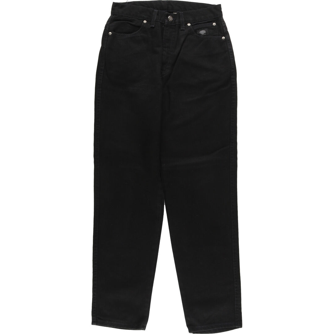 80'S Harley Davidson Black Denim Tapered Denim Pants Made in USA Women's L (w30) Vintage /eaa447220
