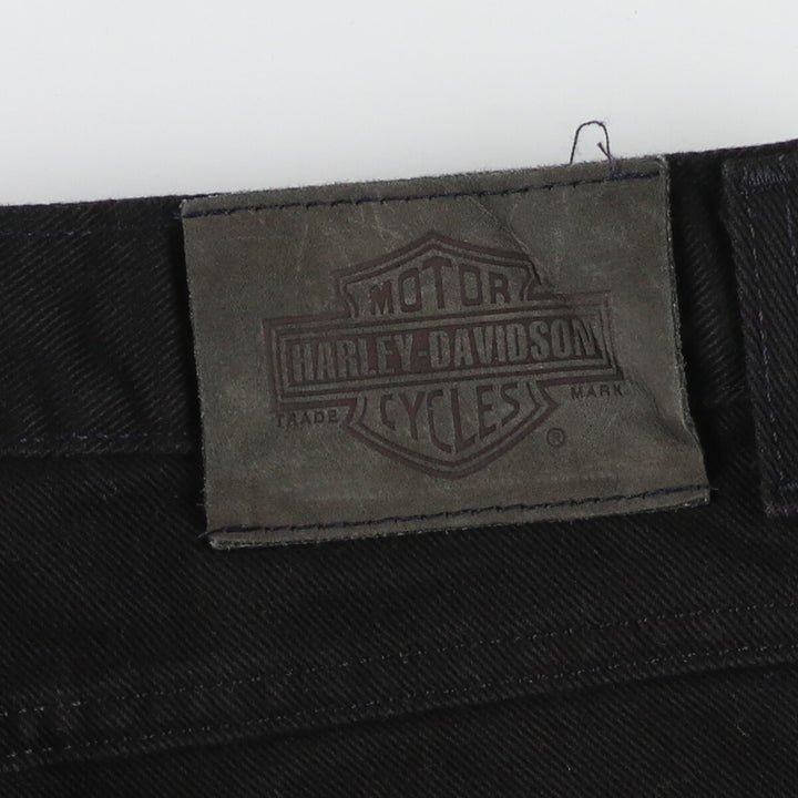 80'S Harley Davidson Black Denim Tapered Denim Pants Made in USA Women's L (w30) Vintage /eaa447220