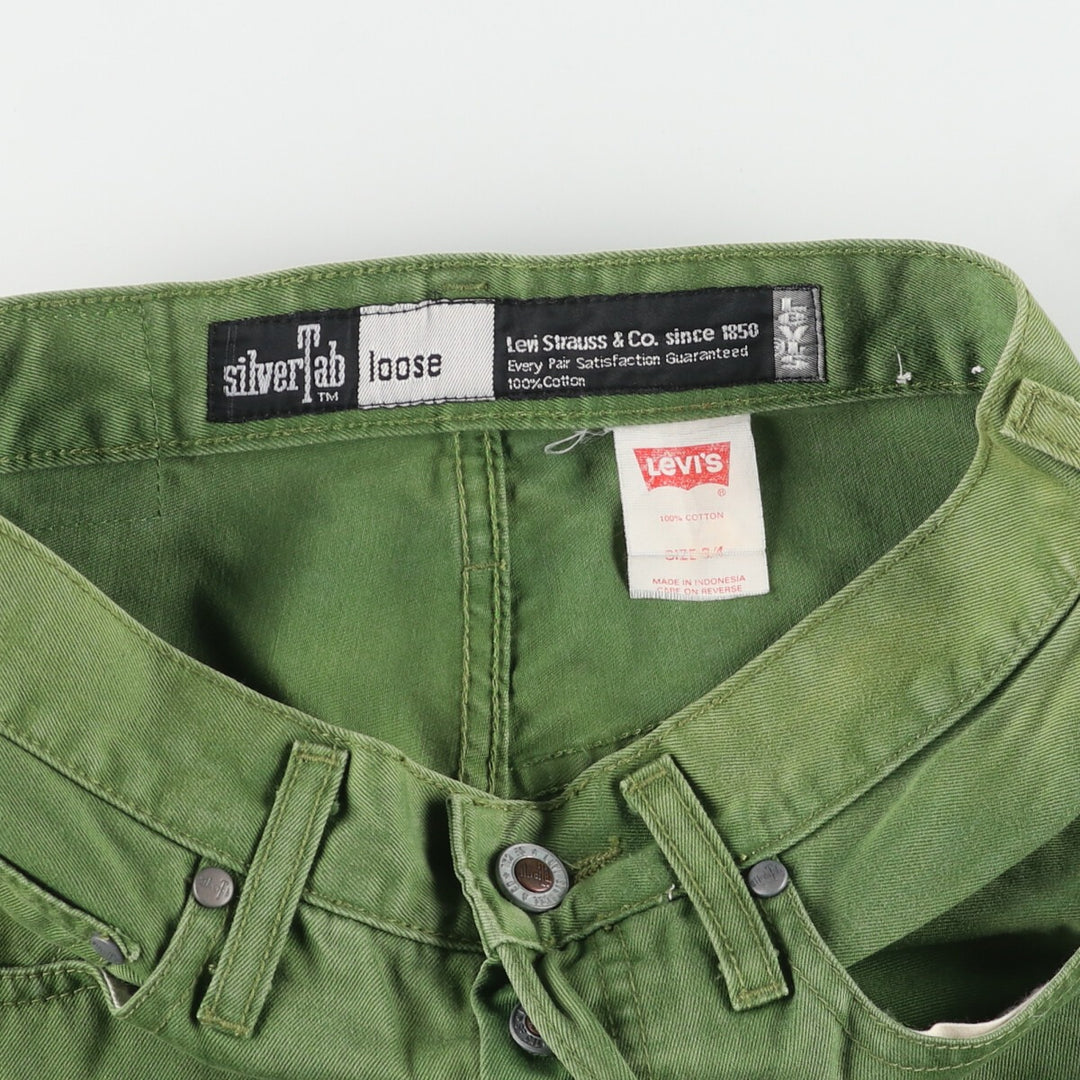 Levi's SILVER TAB LOOSE Tapered Denim Pants Women's L (w27) /eaa447228