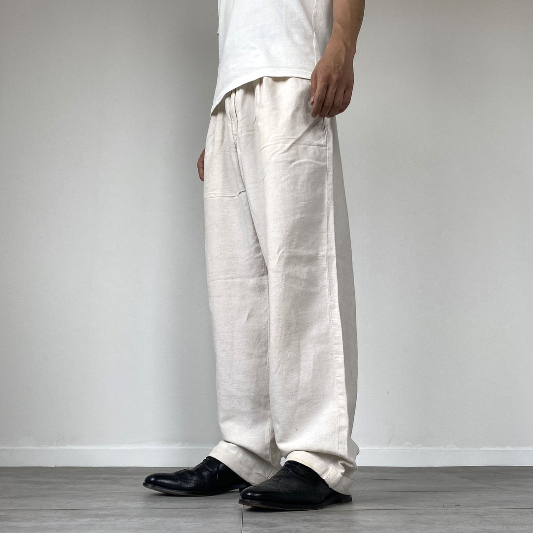 00'S Tommy Hilfiger Two-pleat linen pants slacks Men's w34 /eaa447349