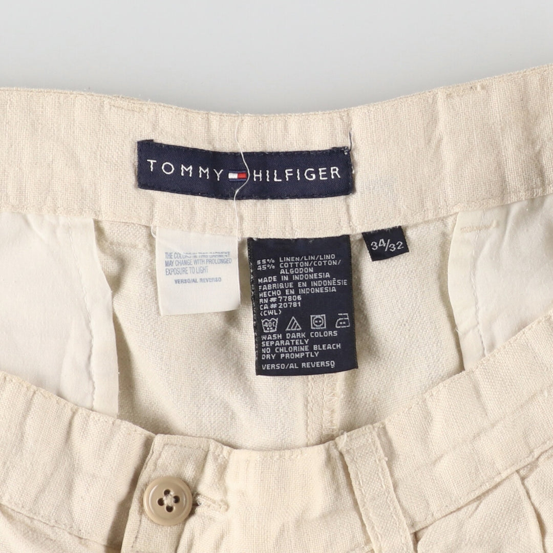 00'S Tommy Hilfiger Two-pleat linen pants slacks Men's w34 /eaa447349