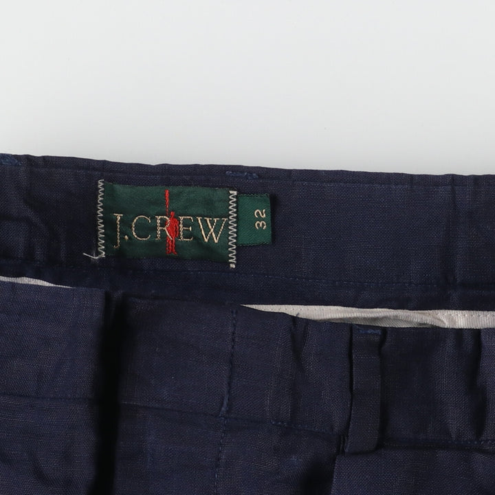 90'S J.Crew Two-pleat Linen Pants Slacks Made in USA Men's W32 Vintage /eaa447354