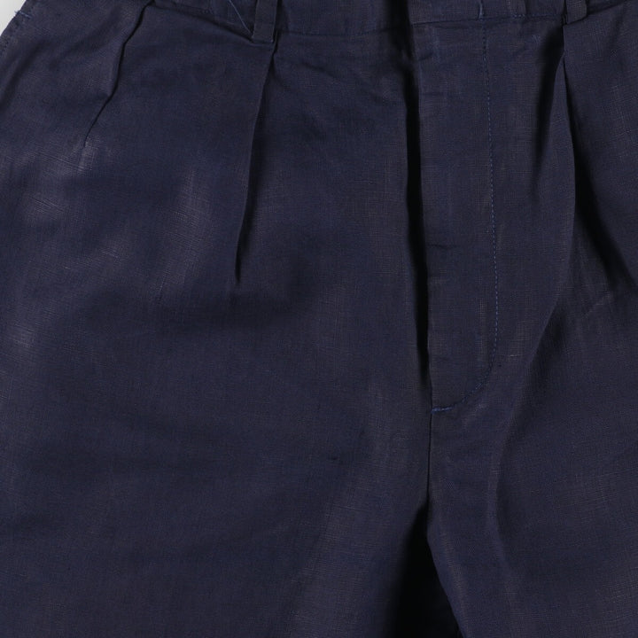 90'S J.Crew Two-pleat Linen Pants Slacks Made in USA Men's W32 Vintage /eaa447354