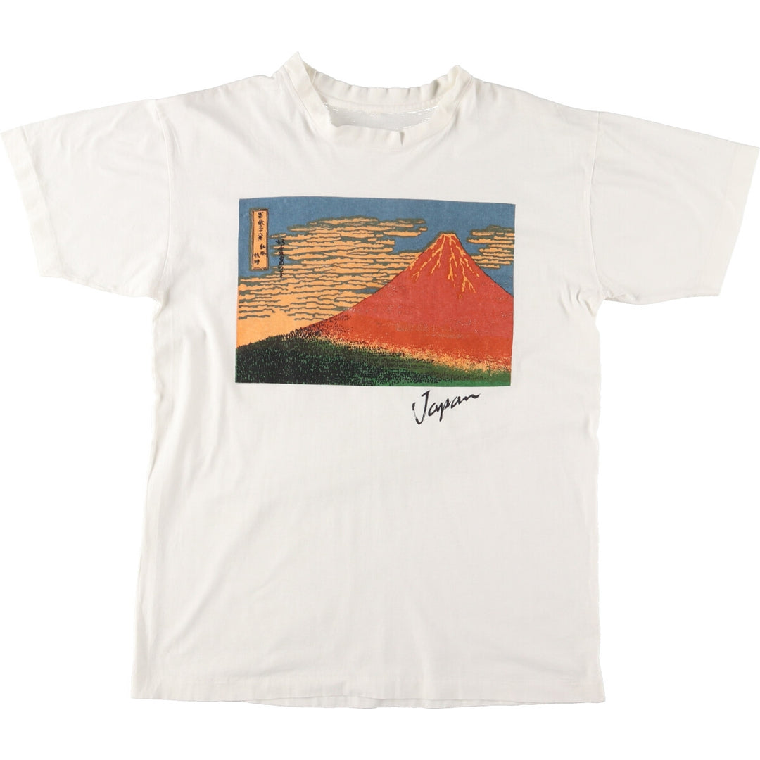 90'S Katsushika Hokusai Thirty-six Views of Mount Fuji Art T-shirt Men's L Vintage /eaa447356