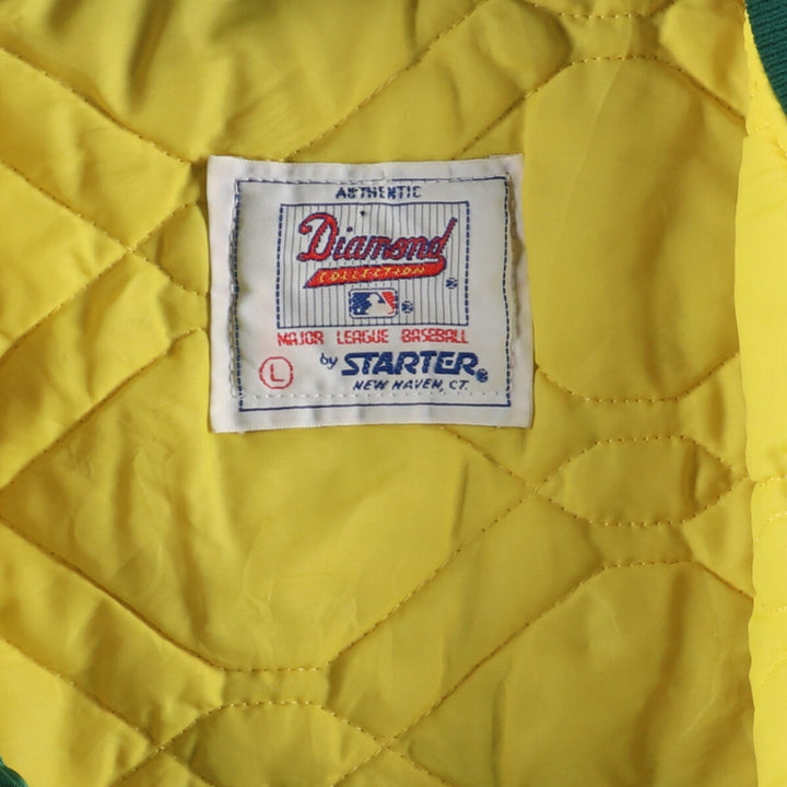 80's Starter MLB Oakland Athletics Padded Nylon Stadium Jacket Award Jacket Made in USA Men's L size /eaa447368