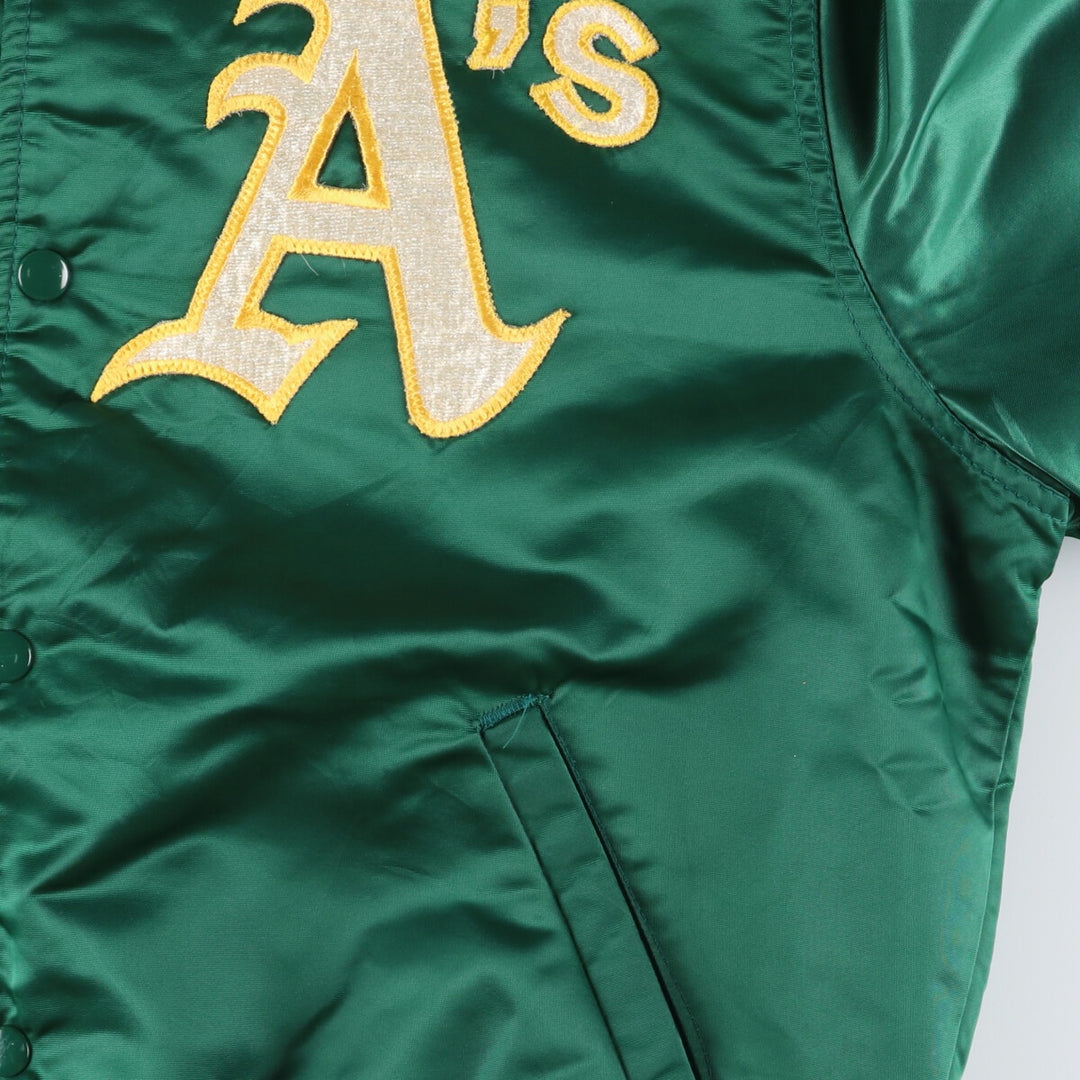 80's Starter MLB Oakland Athletics Padded Nylon Stadium Jacket Award Jacket Made in USA Men's L size /eaa447368