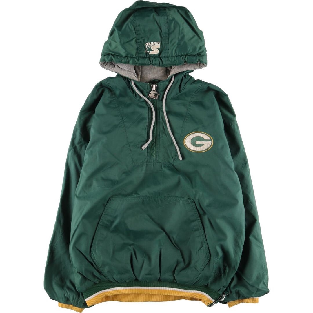 90'S Starter NFL Green Bay Packers Padded Anorak Parka Puffer Jacket Men's Medium Vintage /eaa447369