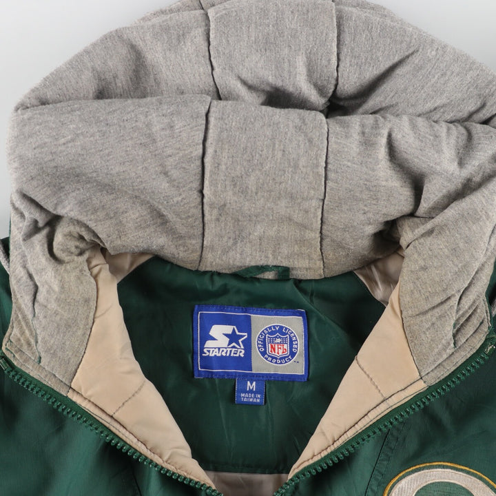 90'S Starter NFL Green Bay Packers Padded Anorak Parka Puffer Jacket Men's Medium Vintage /eaa447369