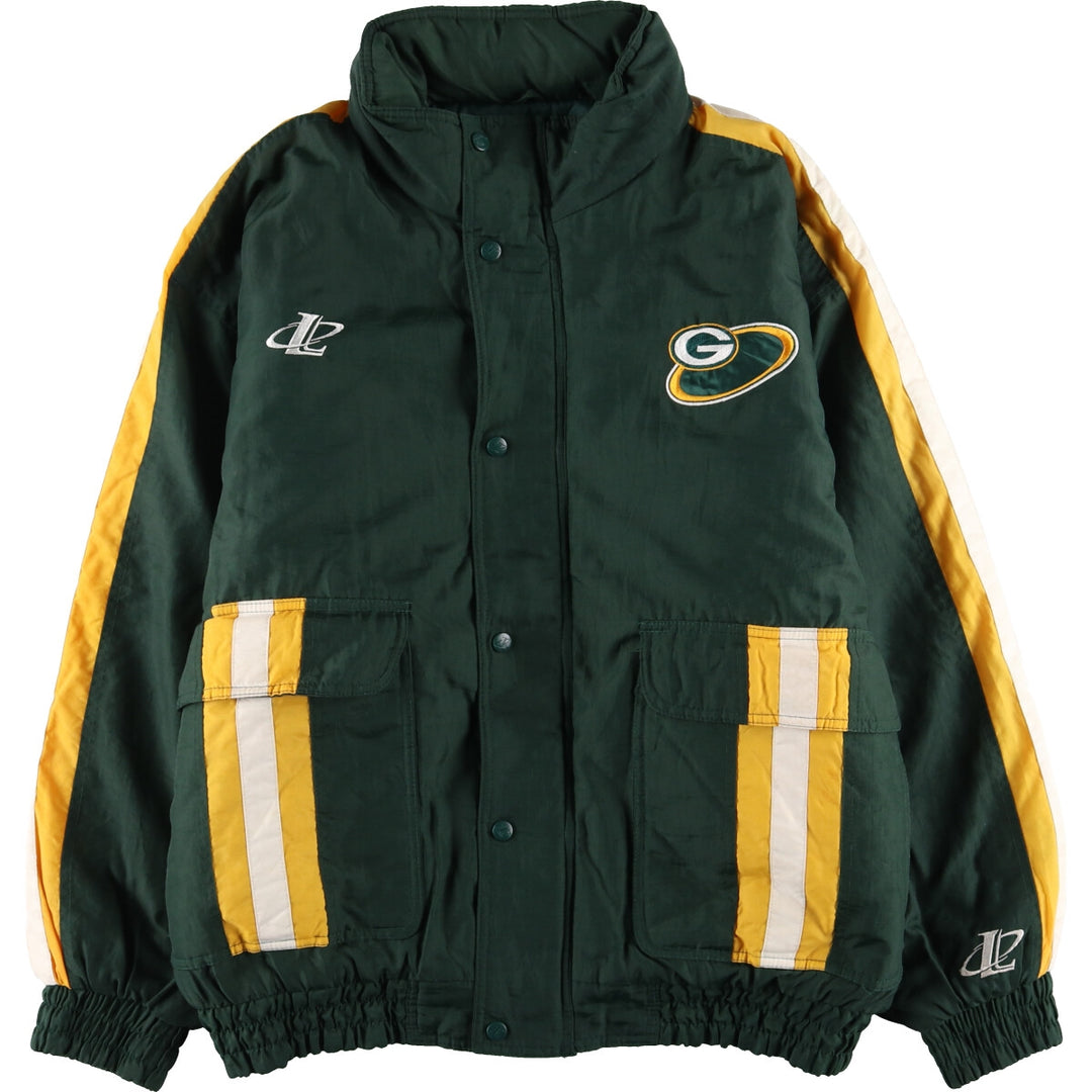 90'S PRO LINE NFL Green Bay Packers back logo padded jacket puffer jacket men's XL equivalent vintage /eaa447376