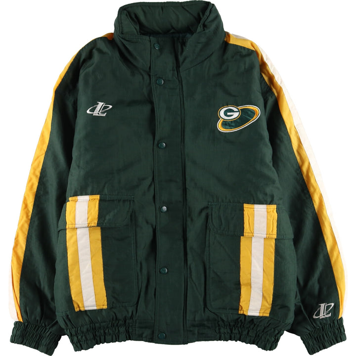 90'S PRO LINE NFL Green Bay Packers back logo padded jacket puffer jacket men's XL equivalent vintage /eaa447376